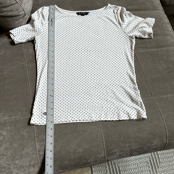 Rugby Ralph Lauren White Tee with Black Dots - Picture 5 of 8